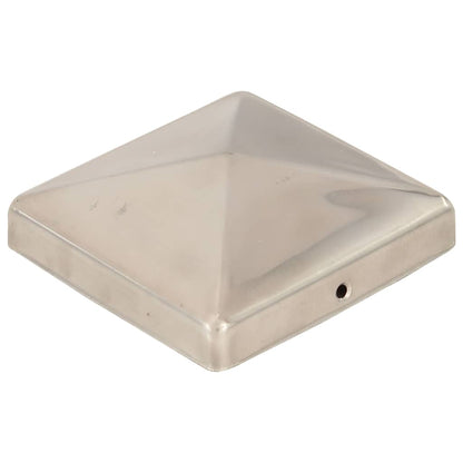 Tappi per Pali a Piramide 6 pz in Acciaio Inox 101x101 mm | homemem39