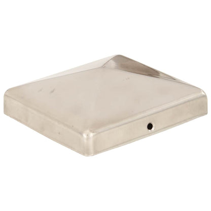 Tappi per Pali a Piramide 6 pz in Acciaio Inox 101x101 mm | homemem39