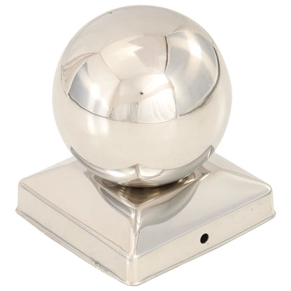 Tappi per Pali 6 pz Estremità a Globo in Acciaio Inox 91x91 mm | homemem39