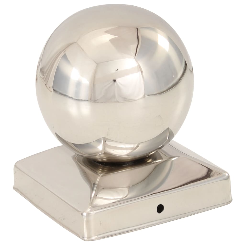 Tappi per Pali 6 pz Estremità a Globo in Acciaio Inox 91x91 mm | homemem39