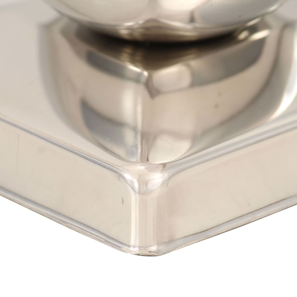 Tappi per Pali 6 pz Estremità a Globo in Acciaio Inox 91x91 mm | homemem39