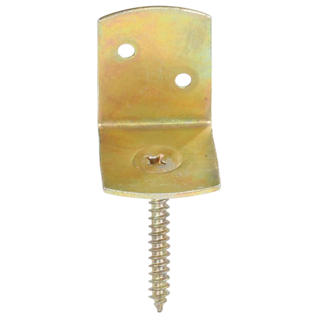 Staffe per Pannello di Recinzione 4 pz a L in Metallo Zincato | homemem39
