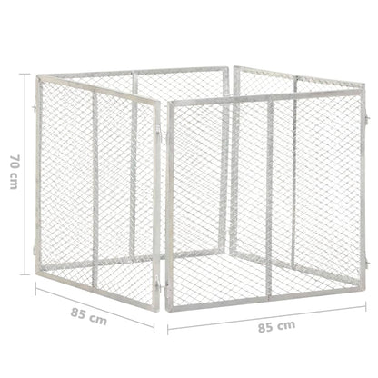 Compostiera da Giardino 85x85x70 cm in Ferro Zincato - homemem39