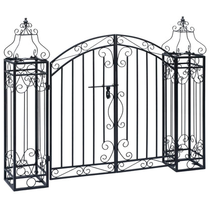 Cancello Ornamentale da Giardino Ferro Battuto 22x20,5x100 cm | homemem39