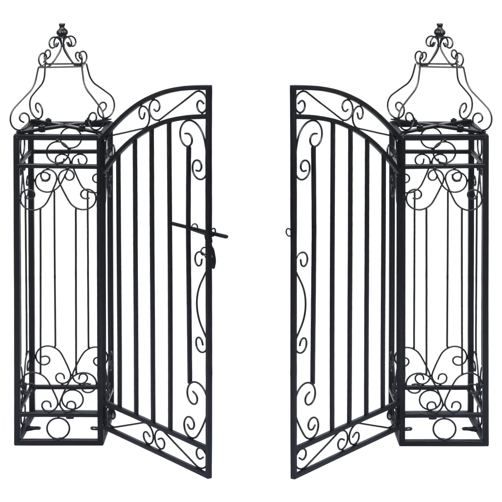 Cancello Ornamentale da Giardino Ferro Battuto 22x20,5x100 cm | homemem39