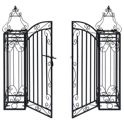 Cancello Ornamentale da Giardino Ferro Battuto 22x20,5x100 cm | homemem39