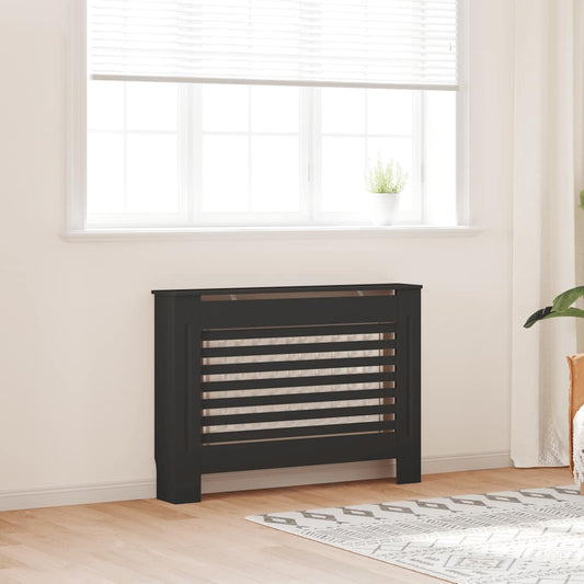 Copertura per Radiatore Nera 112x19x81,5 cm in MDF - homemem39