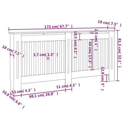 Copertura per Radiatore 172x19x81 cm in MDF - homemem39