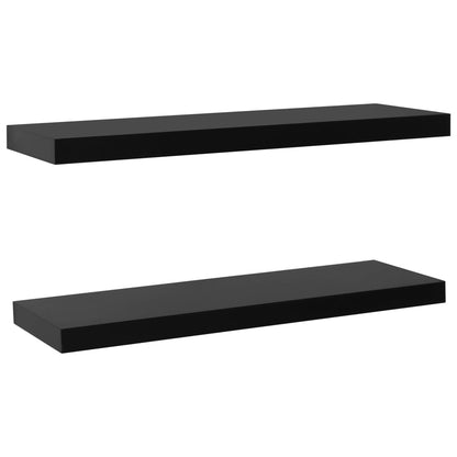 Mensole a Muro Galleggianti 2 pz Nere 100x20x3,8 cm | homemem39