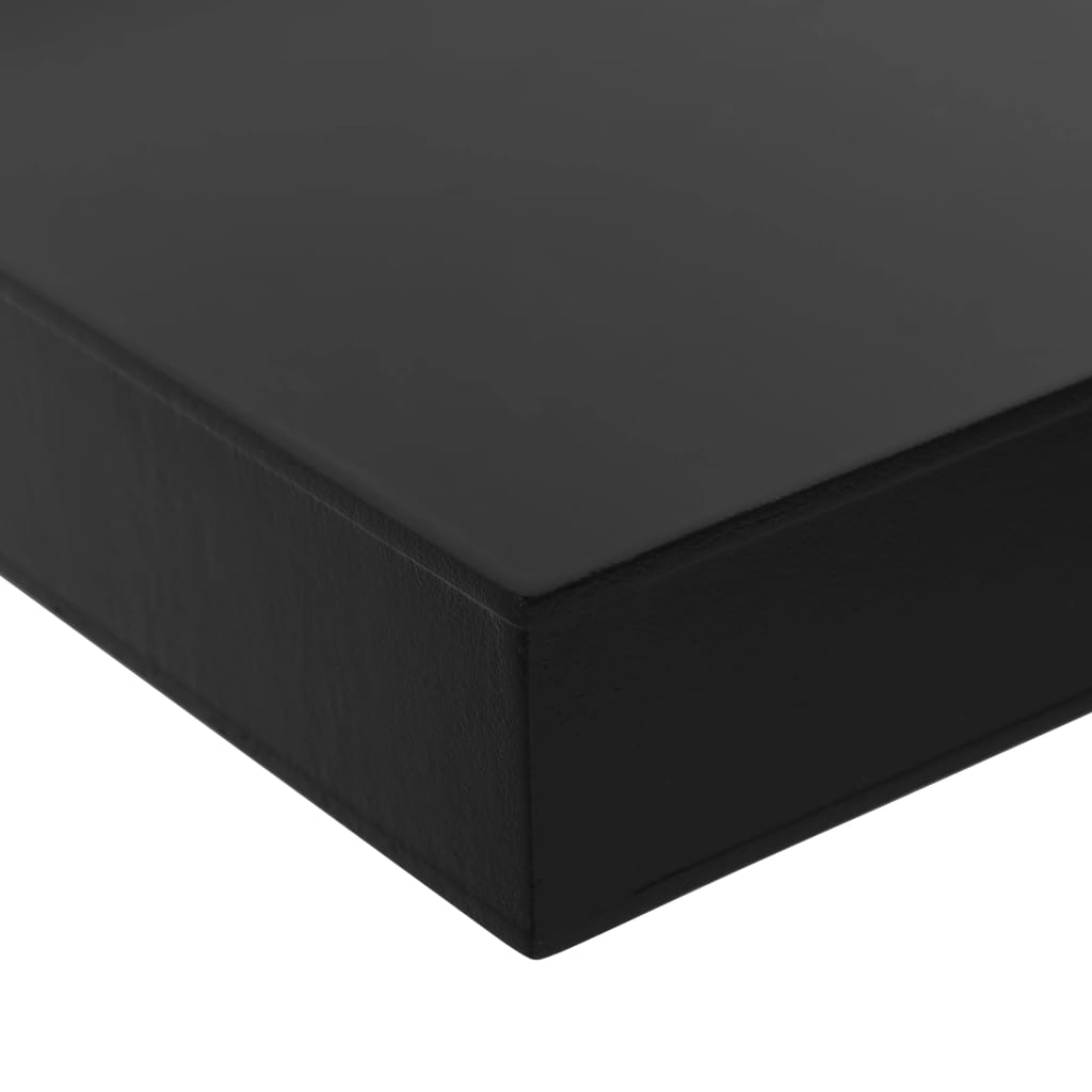 Mensole a Muro Galleggianti 2 pz Nere 120x20x3,8 cm | homemem39