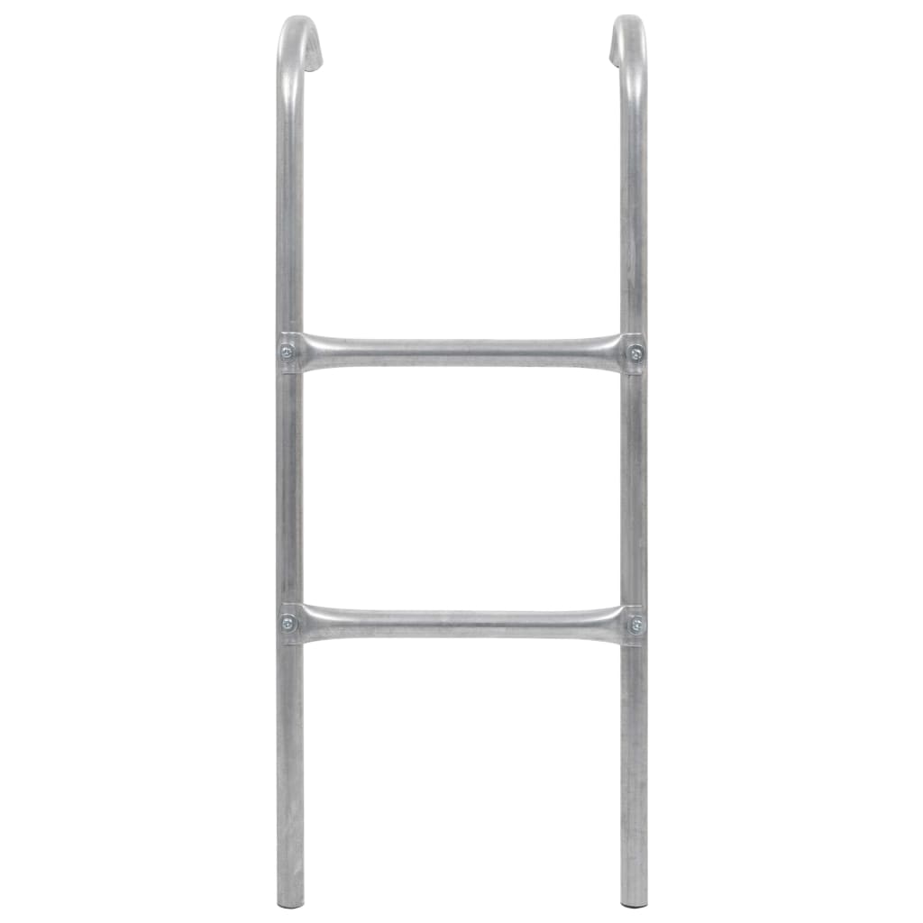 Scaletta per Trampolino 2 Gradini in Acciaio Argento 72 cm (Adatto per Altezza di 65 cm) | homemem39