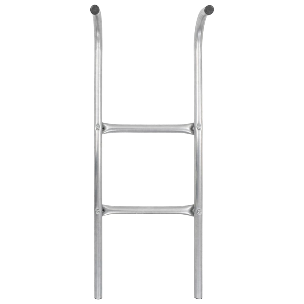 Scaletta per Trampolino 2 Gradini in Acciaio Argento 72 cm (Adatto per Altezza di 65 cm) | homemem39