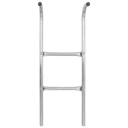 Scaletta per Trampolino 2 Gradini in Acciaio Argento 72 cm (Adatto per Altezza di 65 cm) | homemem39