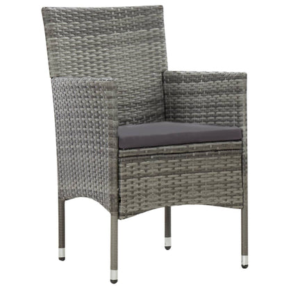 Set Divani da Giardino 4 pz con Cuscini in Polyrattan Grigio | homemem39