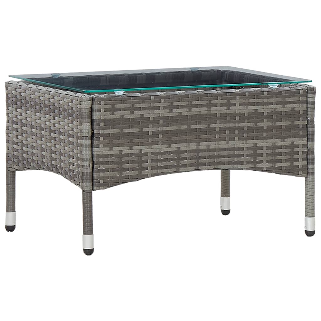 Set Divani da Giardino 4 pz con Cuscini in Polyrattan Grigio | homemem39