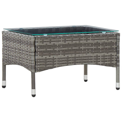 Set Divani da Giardino 4 pz con Cuscini in Polyrattan Grigio | homemem39