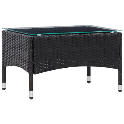 Set Divani da Giardino 5 pz con Cuscini in Polyrattan Nero | homemem39