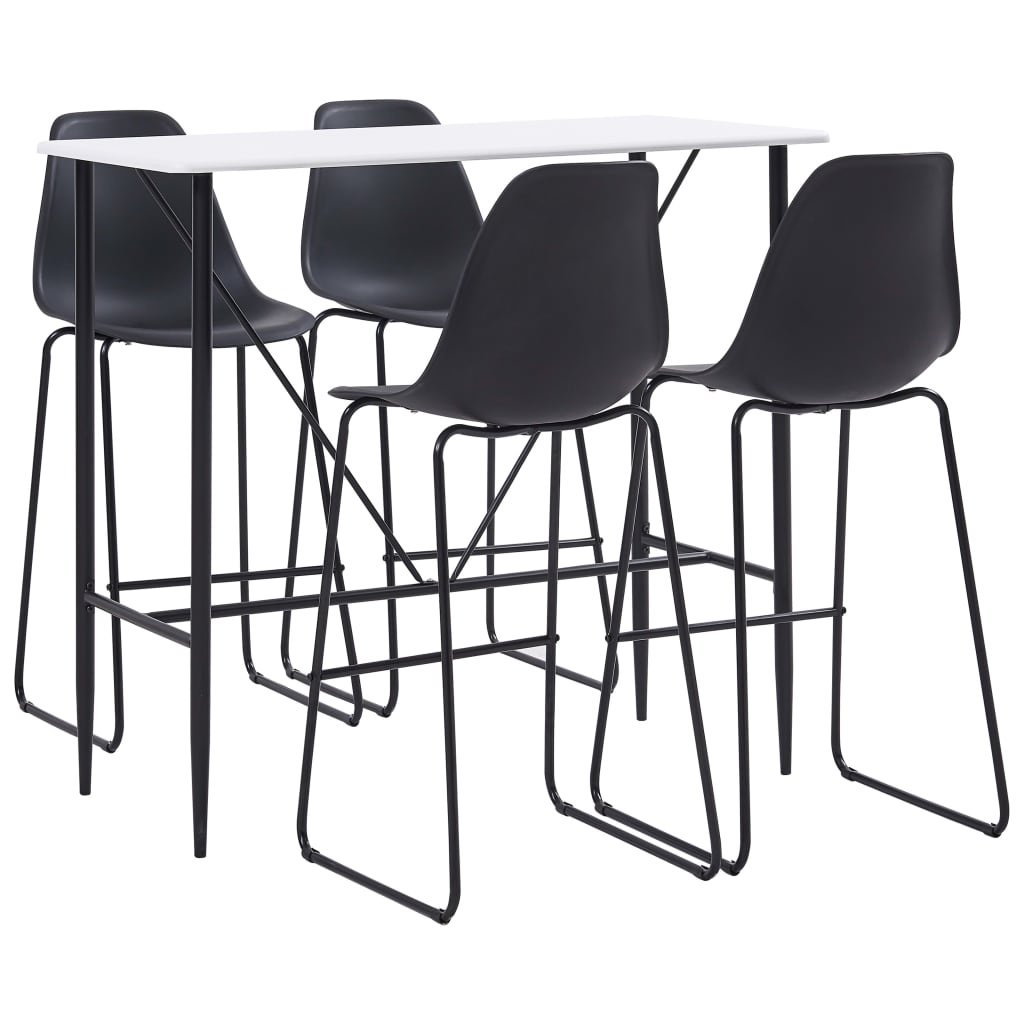 Set da Bar 5 pz in Plastica Nero - homemem39