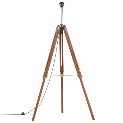 Lampada a Treppiede Marrone e Grigio in Legno di Teak 141 cm - homemem39