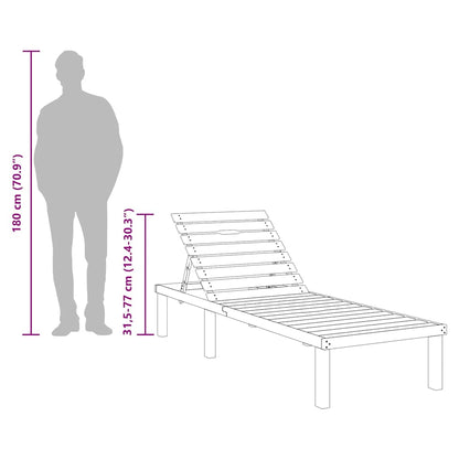 Lettino Prendisole in Legno di Pino Impregnato