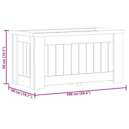 Fioriera Rialzata 100x50x50 cm in Legno di Pino Impregnato - homemem39