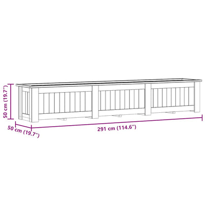 Fioriera Rialzata 291x50x50 cm in Legno di Pino Impregnato - homemem39