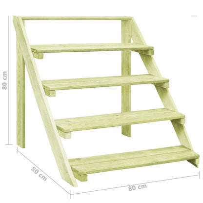 Piedistallo per Piante 80x80x80 cm Legno di Pino Impregnato - homemem39