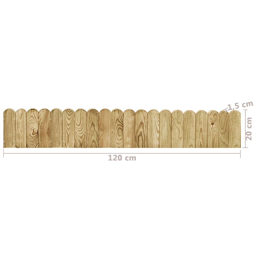 Rotolo di Bordura Verde 120 cm in Legno di Pino impregnato | homemem39