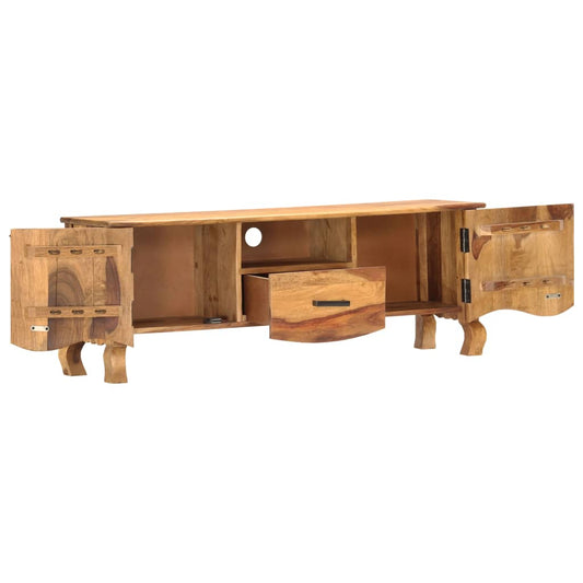 Mobile Porta TV 115x30x42 cm in Legno Massello - homemem39
