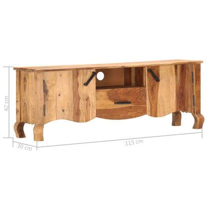 Mobile Porta TV 115x30x42 cm in Legno Massello - homemem39