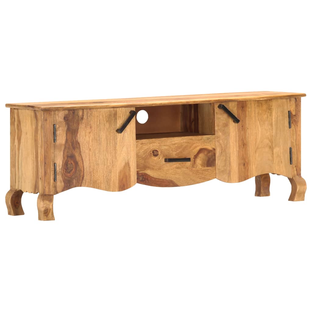 Mobile Porta TV 115x30x42 cm in Legno Massello - homemem39
