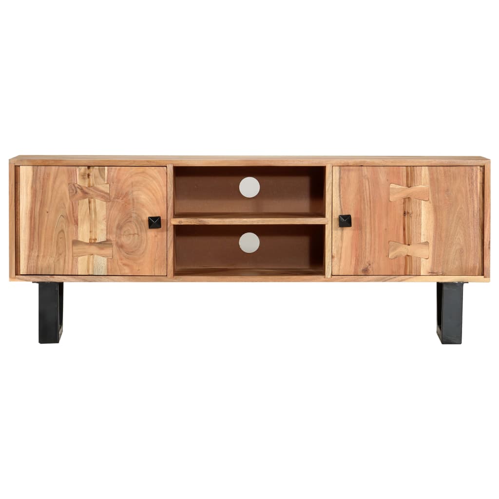 Mobile Porta TV 118x30x45 cm in Legno Massello di Acacia | homemem39