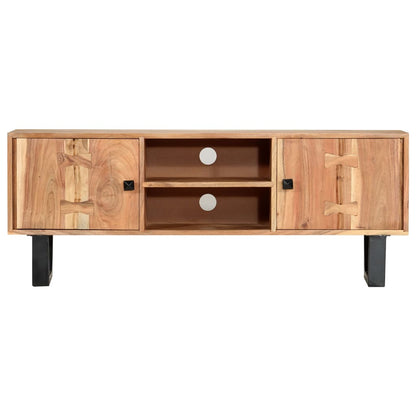Mobile Porta TV 118x30x45 cm in Legno Massello di Acacia | homemem39
