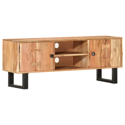 Mobile Porta TV 118x30x45 cm in Legno Massello di Acacia | homemem39