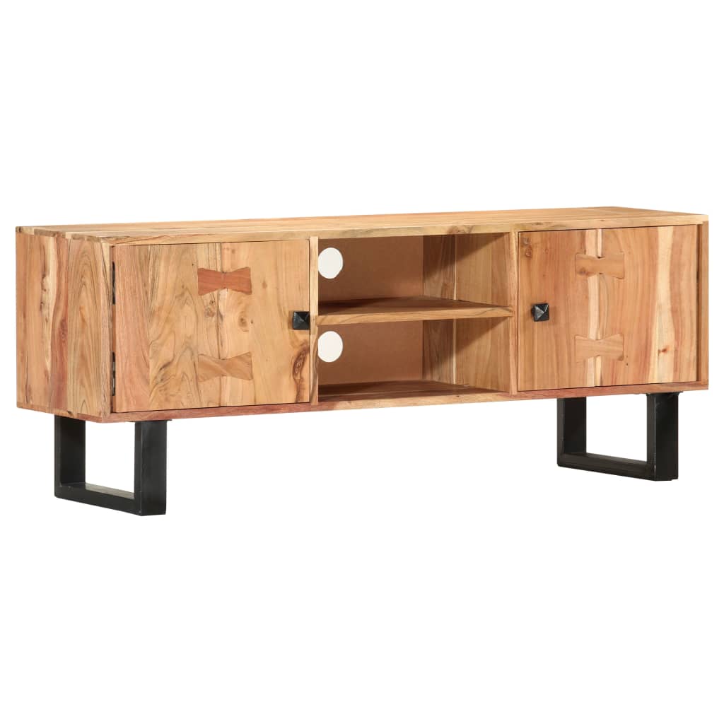 Mobile Porta TV 118x30x45 cm in Legno Massello di Acacia | homemem39