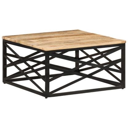 Tavolino da Salotto 68x68x35 cm in Legno Massello di Mango | homemem39