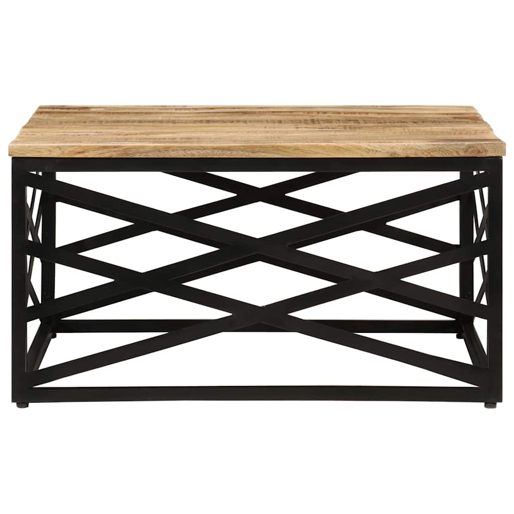 Tavolino da Salotto 68x68x35 cm in Legno Massello di Mango