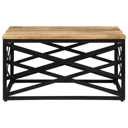 Tavolino da Salotto 68x68x35 cm in Legno Massello di Mango