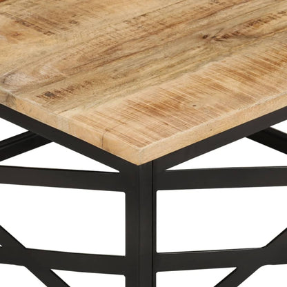 Tavolino da Salotto 68x68x35 cm in Legno Massello di Mango | homemem39