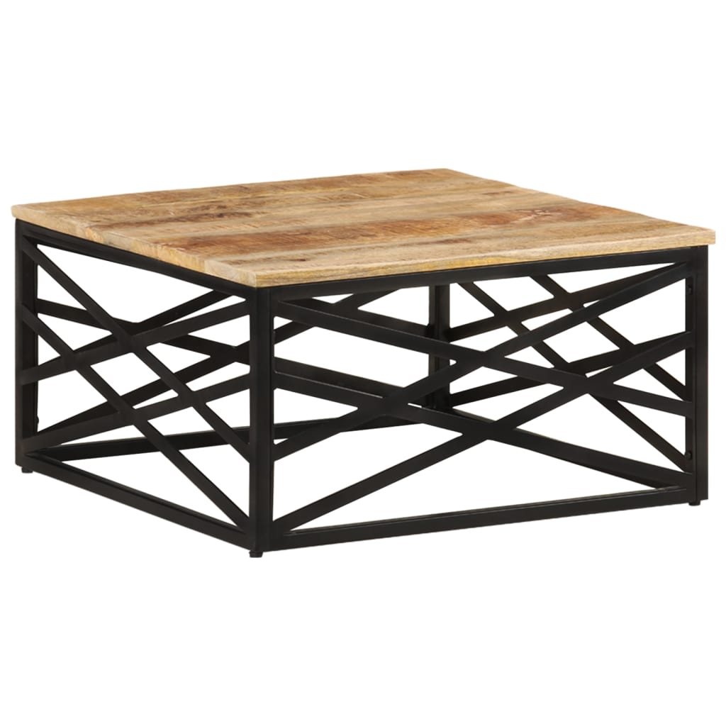 Tavolino da Salotto 68x68x35 cm in Legno Massello di Mango | homemem39