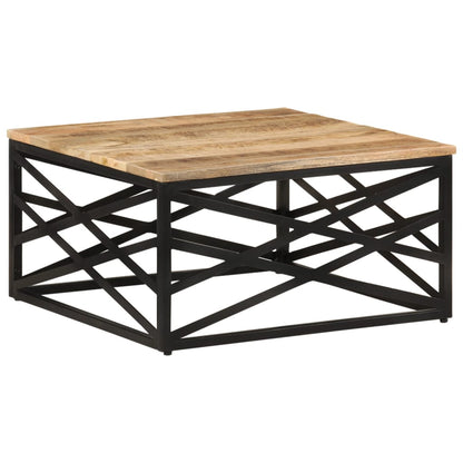 Tavolino da Salotto 68x68x35 cm in Legno Massello di Mango | homemem39