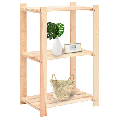 Scaffali a 3 Livelli 3 pz 60x38x90 cm in Massello Pino 150 kg - homemem39