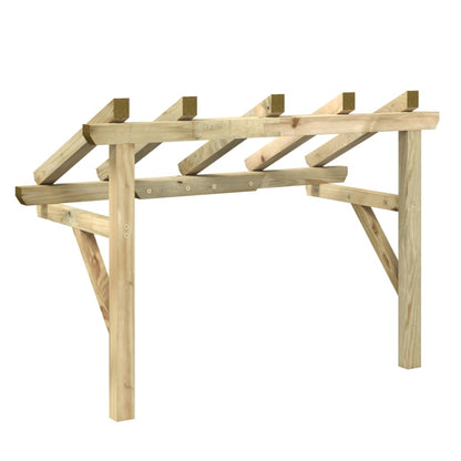 Tettoia per Porta d'Ingresso 150x100x100 cm in Legno di Pino - homemem39