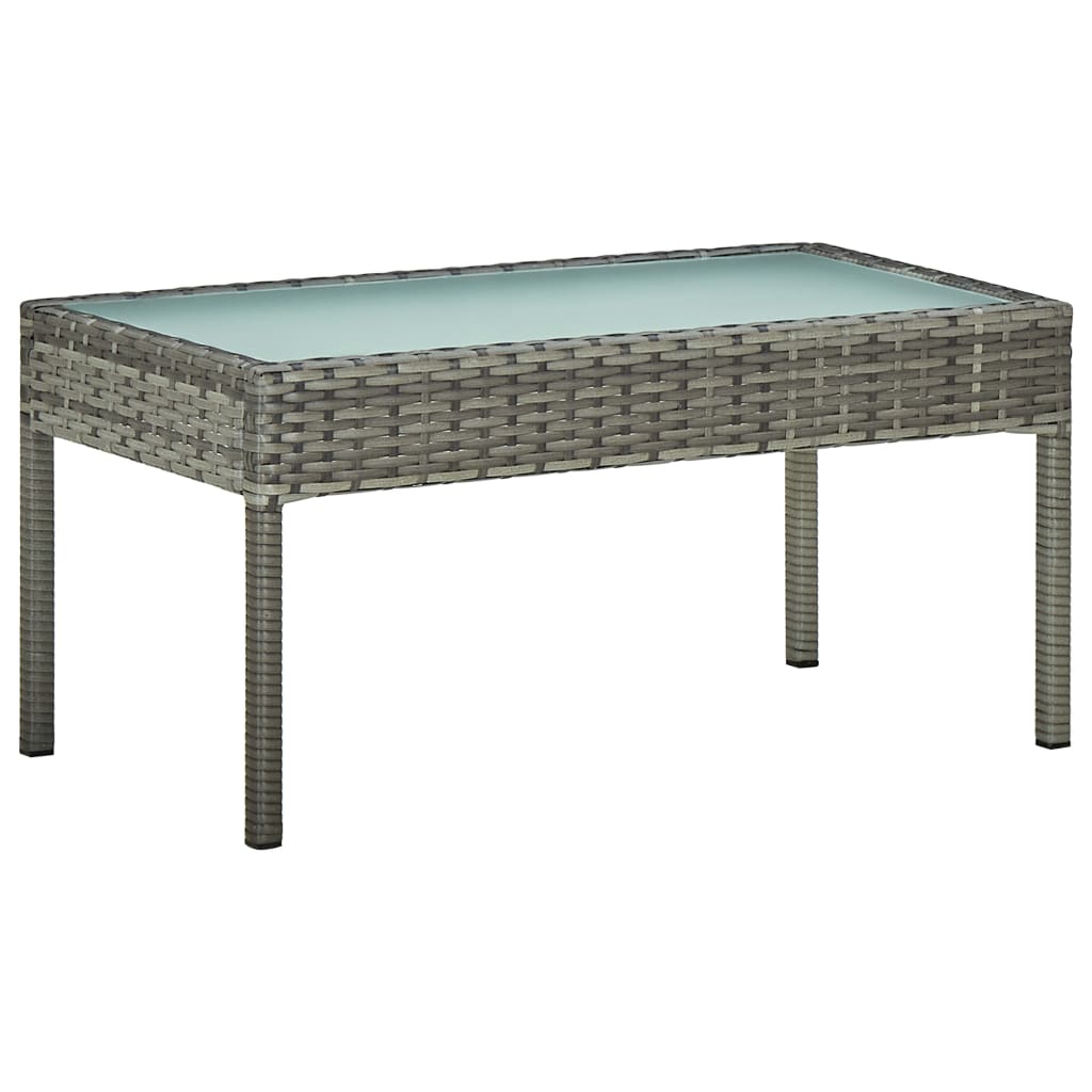 Set Divani da Giardino 4 pz con Cuscini in Polyrattan Grigio | homemem39