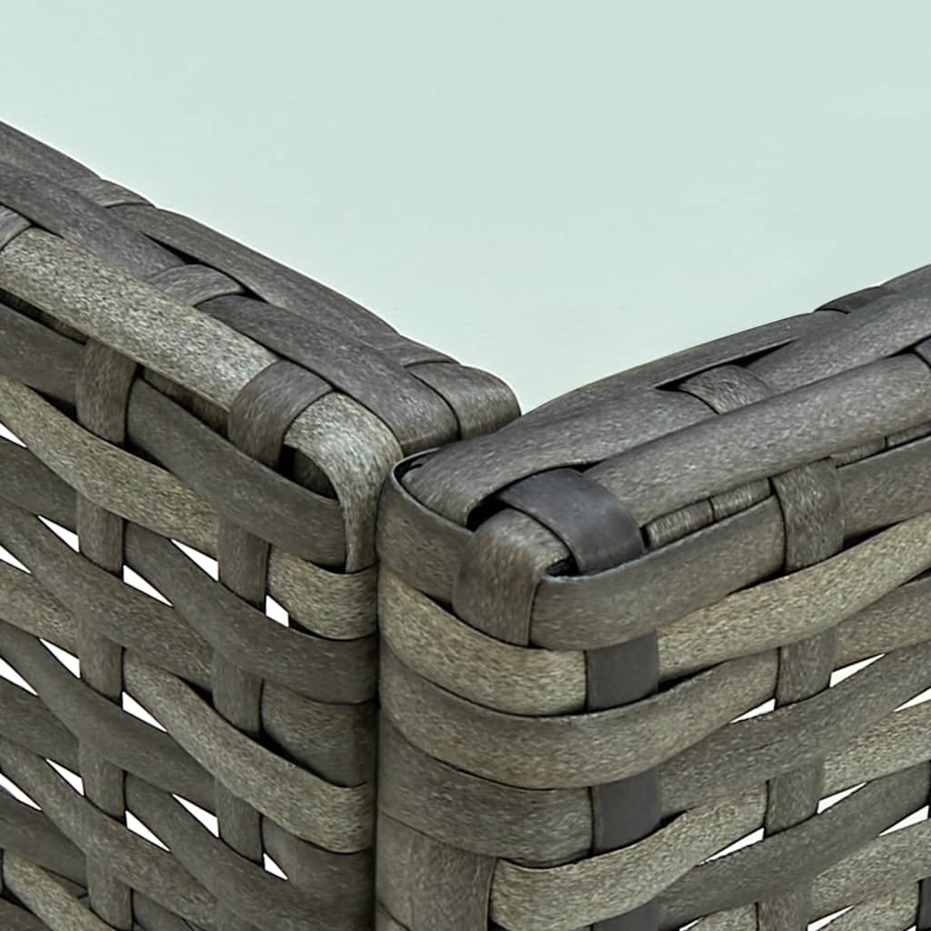 Set Divani da Giardino 5pz con Cuscini in Polyrattan Grigio | homemem39