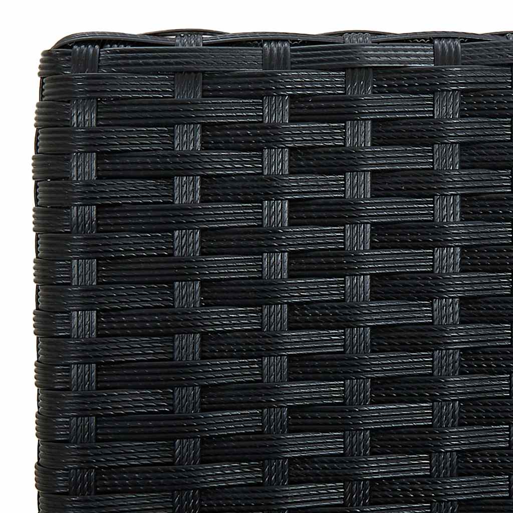 Sedia da Giardino con Cuscino in Polyrattan Nero | homemem39