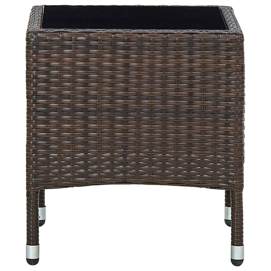 Tavolo da Giardino Marrone 40x40x45 cm in Polyrattan | homemem39