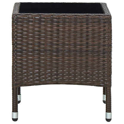 Tavolo da Giardino Marrone 40x40x45 cm in Polyrattan