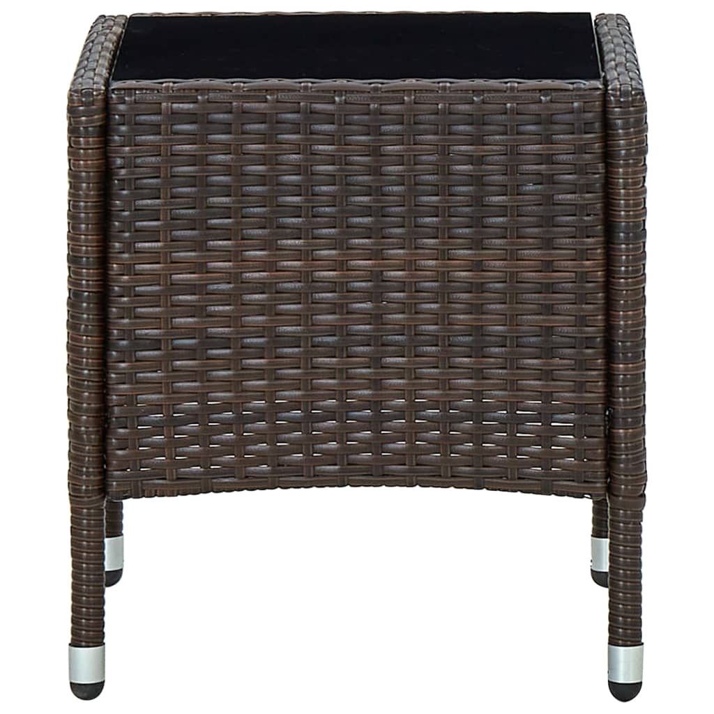 Tavolo da Giardino Marrone 40x40x45 cm in Polyrattan | homemem39