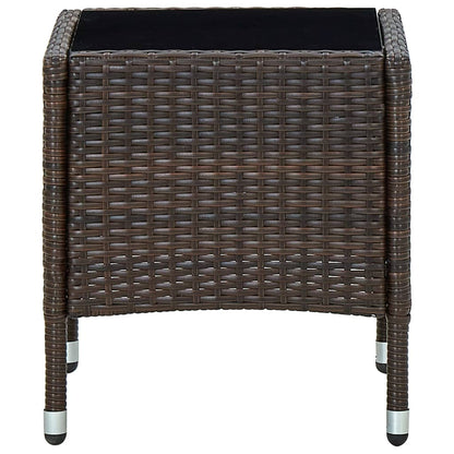 Tavolo da Giardino Marrone 40x40x45 cm in Polyrattan | homemem39